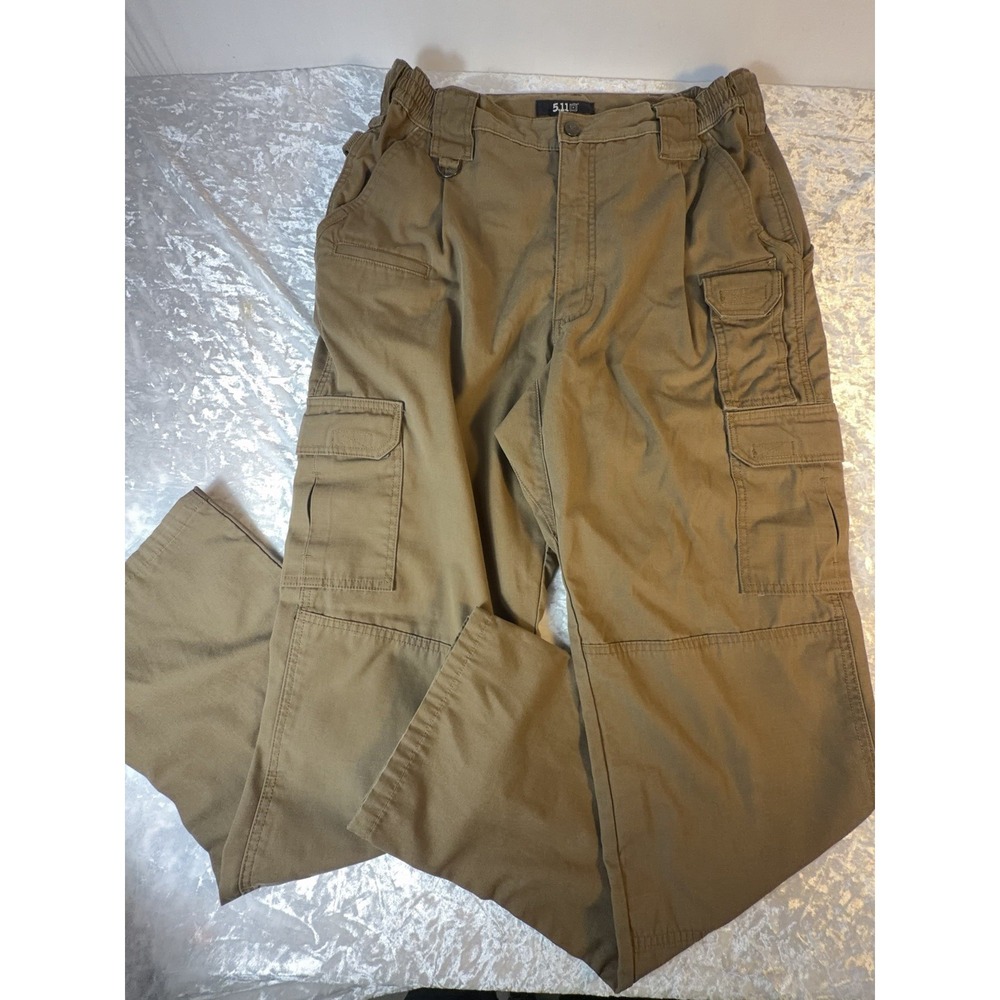 5.11 Tactical Cargo Pants Mens 34x34 Ripstop Tan Utility Work Hiking Outdoor